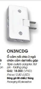Ổ Cắm Nối Chia 3 ON3NCDG