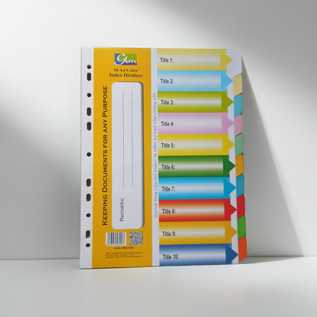 Chia file giấy 10 màu