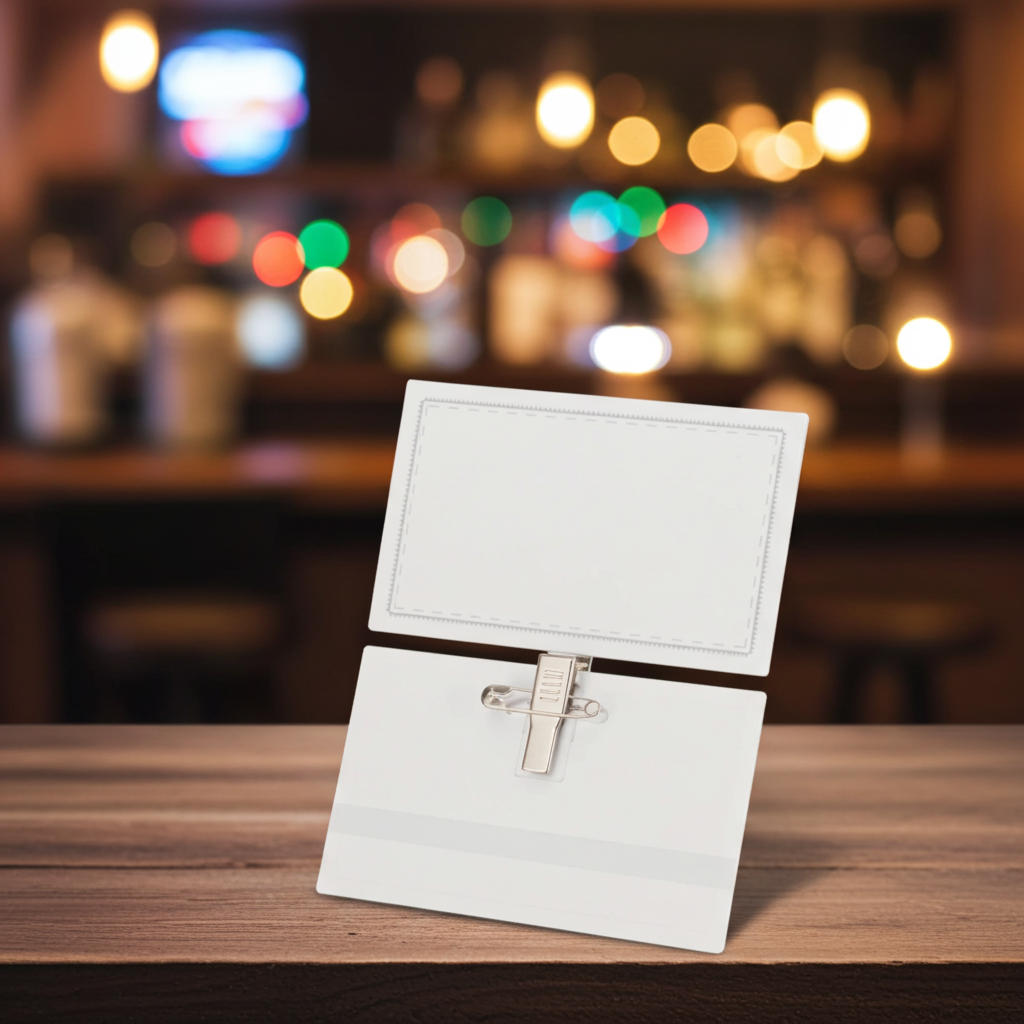 Thẻ nhựa kim băng cài áo