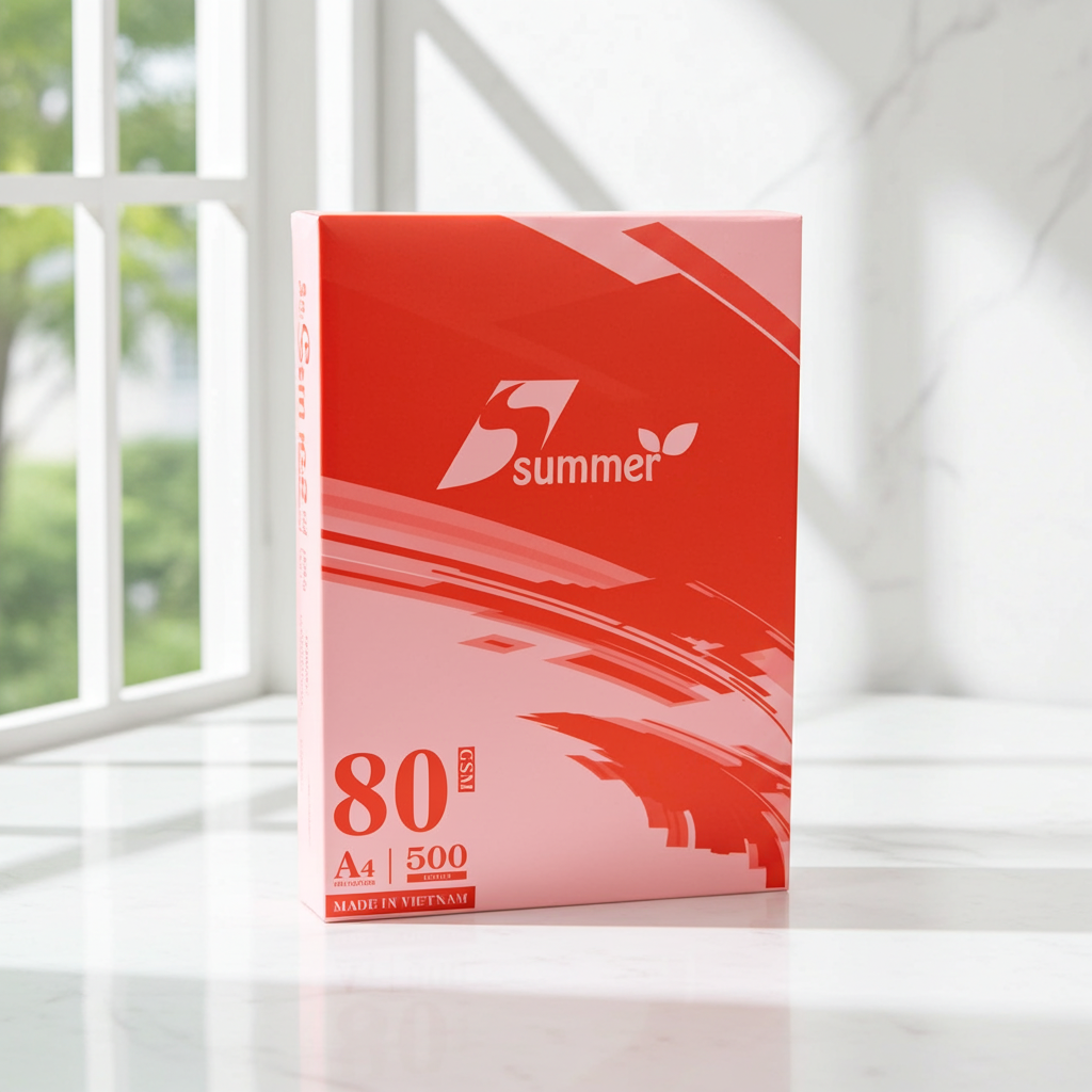 Giấy photo màu hồng A4